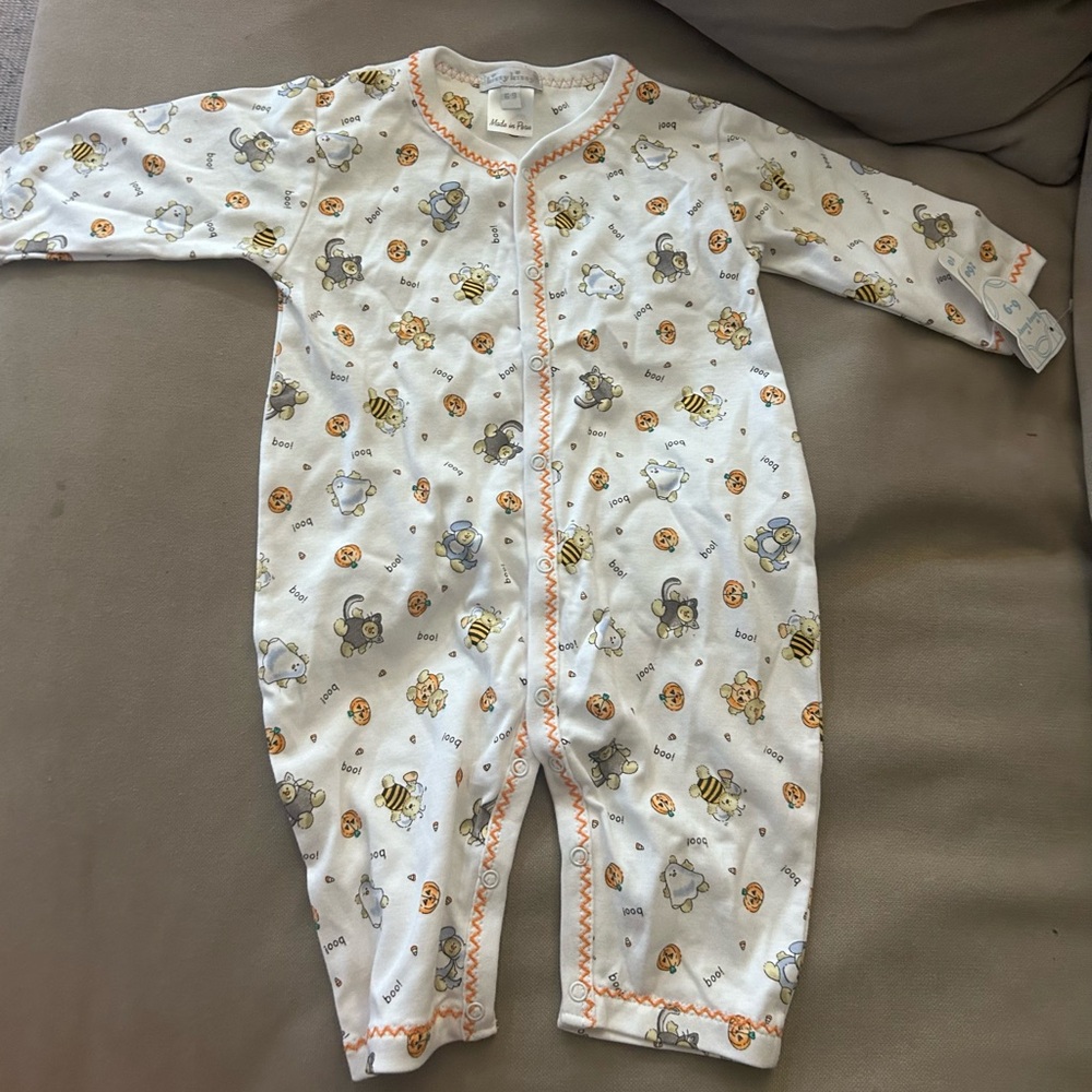 Bonds White Animal Print Kids Footie